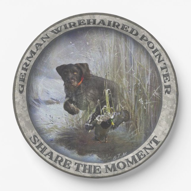  German Wirehaired Pointer Paper Plate (Front)