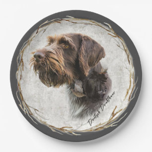 German Wirehaired Pointer      Paper Plate