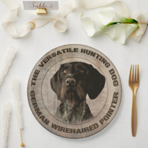 German Wirehaired Pointer Paper Plates