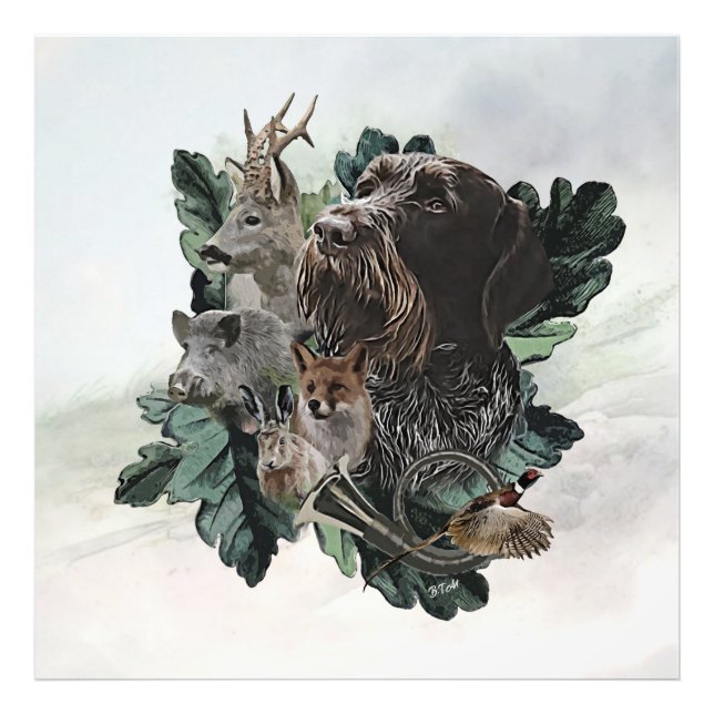 German Wirehaired Pointer Photo Print (Front)