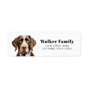 German Wirehaired Pointer Return Address Labels