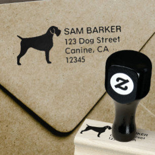 German Wirehaired Pointer Return Address Rubber Stamp