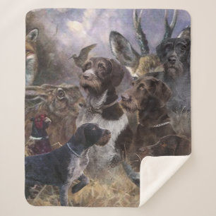  German Wirehaired Pointer Sherpa Blanket
