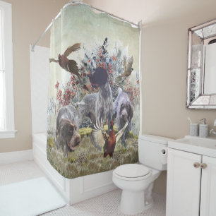 German Wirehaired Pointer Shower Curtain