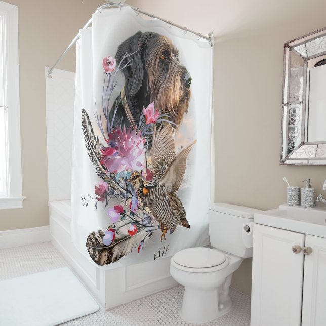 German Wirehaired Pointer      Shower Curtain (In Situ)