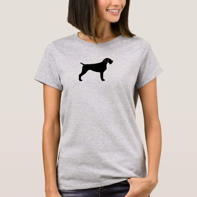 German Wirehaired Pointer Silhouette T-Shirt (Front)