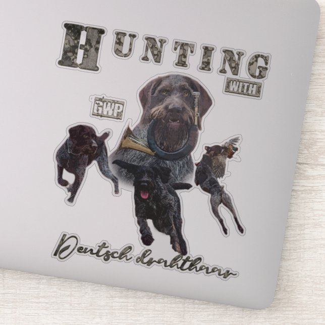 German Wirehaired Pointer      Sticker (Detail)