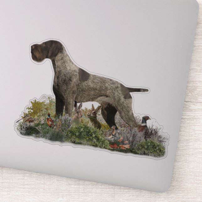 German Wirehaired Pointer  sticker (Detail)