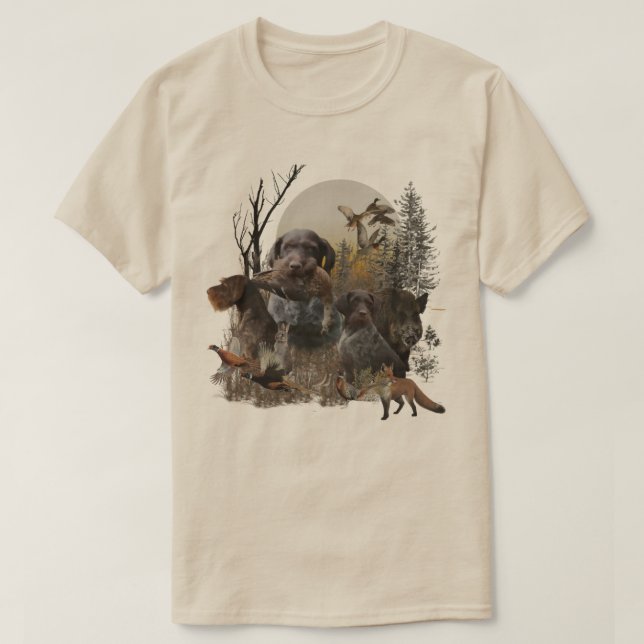 German Wirehaired Pointer T-Shirt (Design Front)