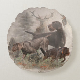 German Wirehaired Pointer Tapestry Outdoor Pillow