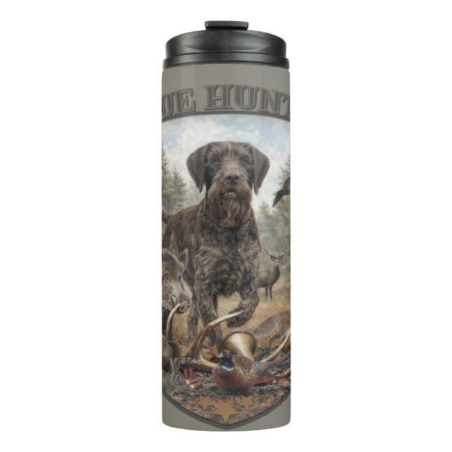 German Wirehaired Pointer Thermal Tumbler (Front)