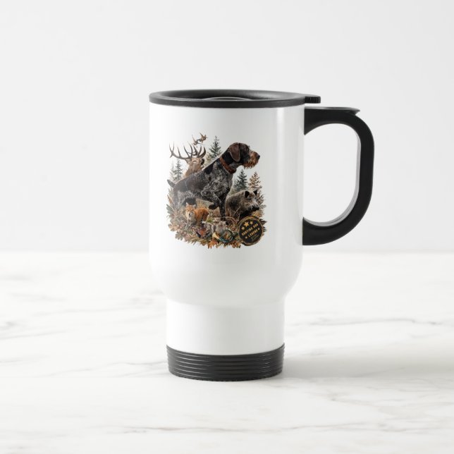 German Wirehaired Pointer Travel Mug (Right)