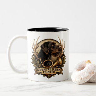 German Wirehaired Pointer Two-Tone Coffee Mug