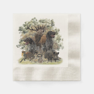 German wirehaired pointers, The Passion for Huntin Napkin