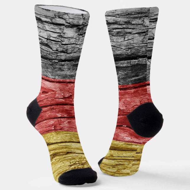 German wooden flag socks (Angled)