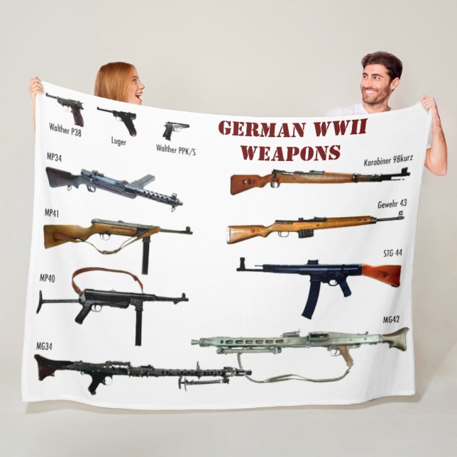 GERMAN WWII  WEAPONS FLEECE BLANKET (In Situ)