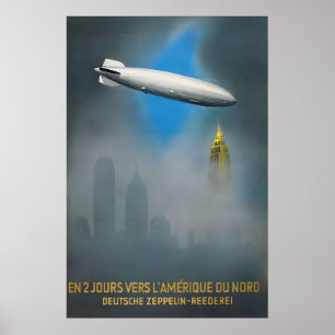 German Zeppelin Over New York Poster In 2 days