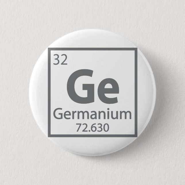 Germanium - German Science Periodic Table 6 Cm Round Badge (Front)