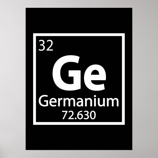 Germanium - German Science Periodic Table Poster (Front)