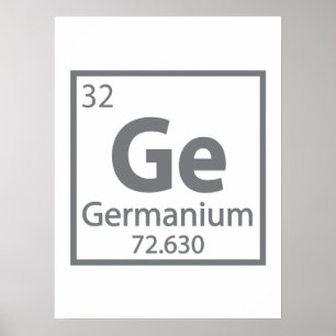 Germanium - German Science Periodic Table Poster