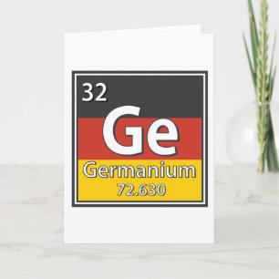 Germanium - Germany Flag German Science Card