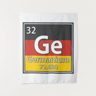 Germanium - Germany Flag German Science Tapestry