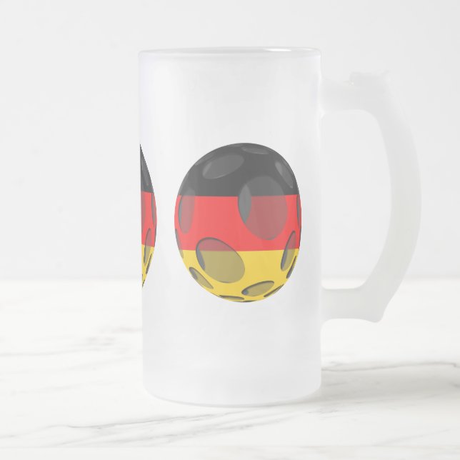 Germany #1 frosted glass beer mug (Right)