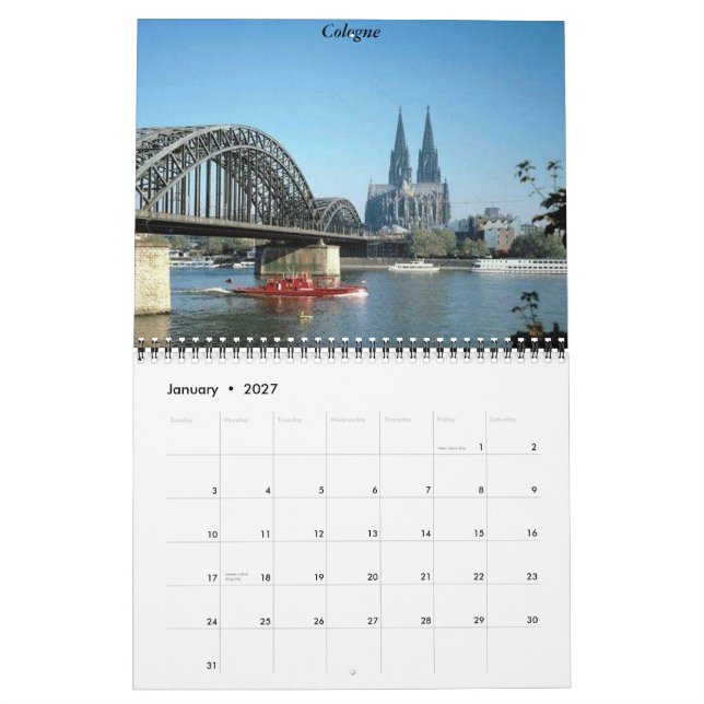 Germany 2013 Travel Calendar (Jan 2027)