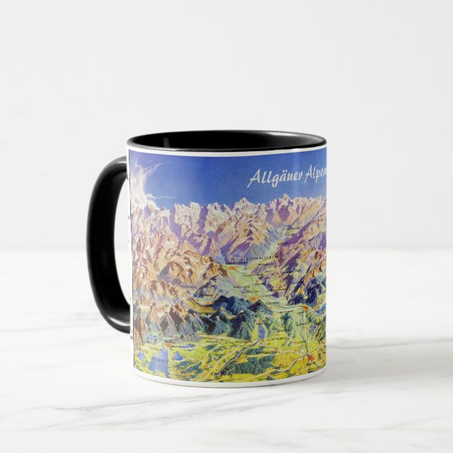 " Germany: 2021 - Allgäuer Alps Panorama Tass Mug (Front Left)