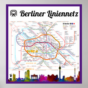 " Germany: 2021- Liniennetz Berlin (U/S/TRAM) Poster