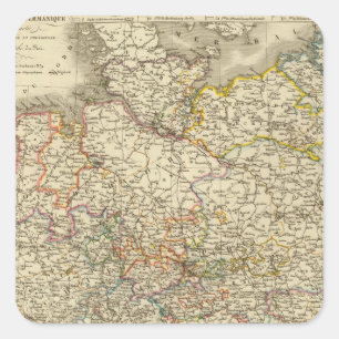 Germany 2 square sticker