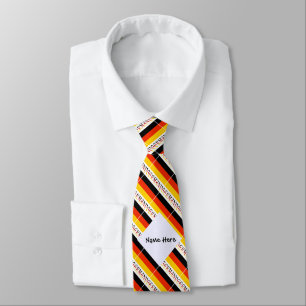 Germany and German Flag Tiled with Your Name Tie