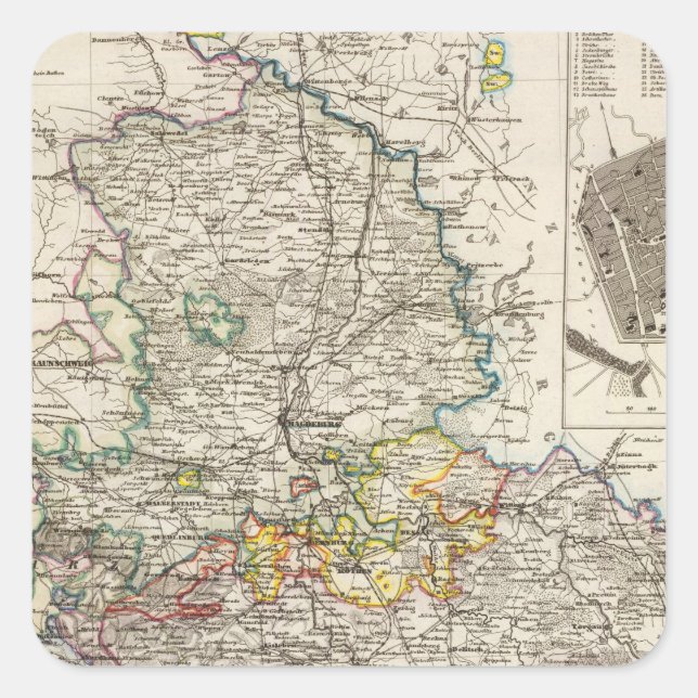 Germany and Prussia Square Sticker (Front)