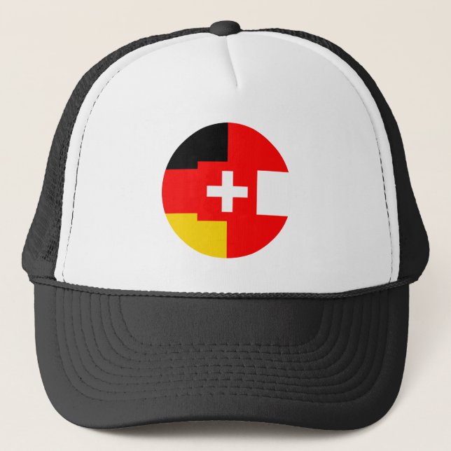 Germany Austria Switzerland flag symbol German lan Trucker Hat (Front)