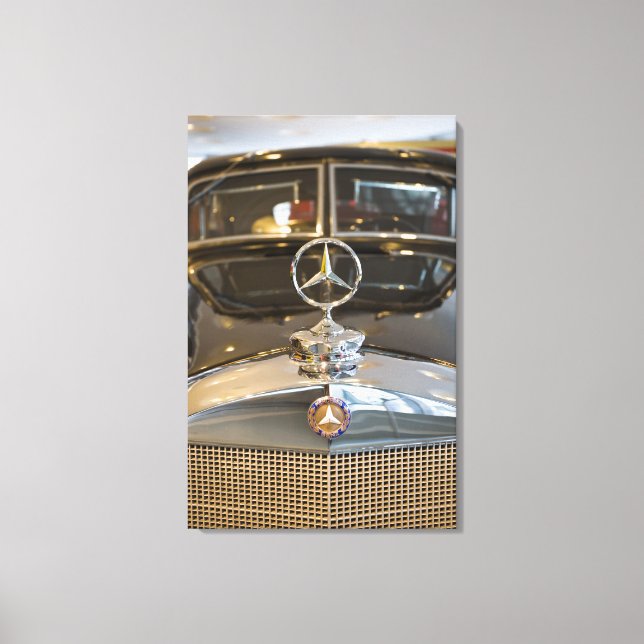 Germany, Baden-Wurttemberg, Stuttgart. Mercedes Canvas Print (Front)
