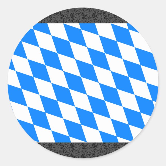 Germany Bavaria Flag Classic Round Sticker (Front)