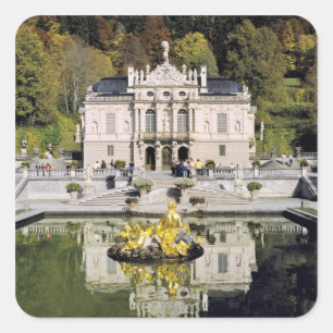 Germany, Bavaria, Linderhof Castle. Linderhof Square Sticker