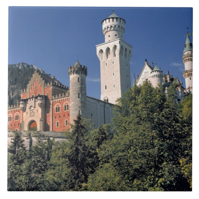 Germany, Bavaria, Neuschwanstein Castle. Tile (Front)