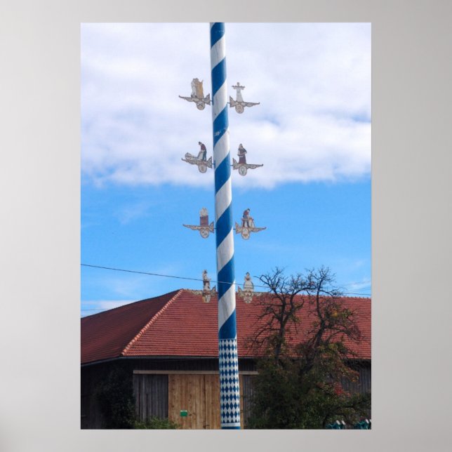 Germany, Bavaria; village Maypole Poster (Front)