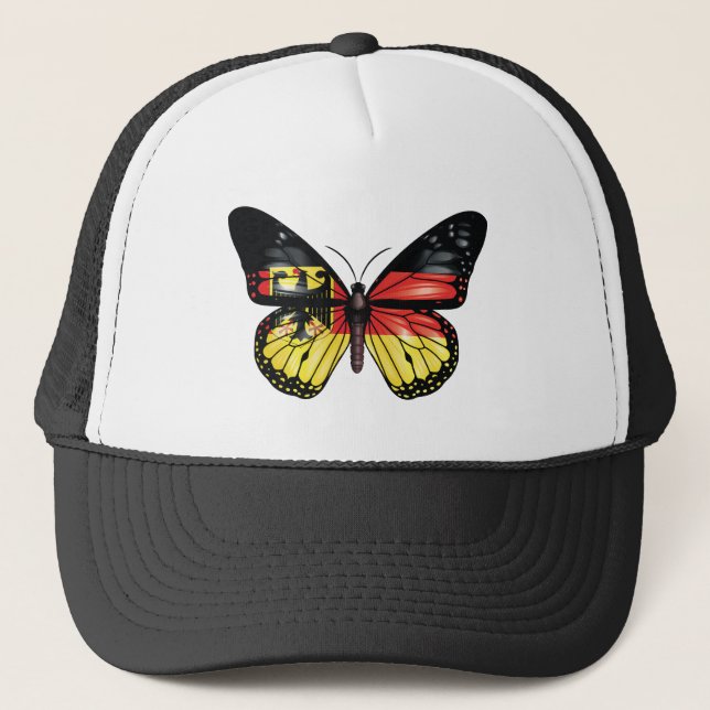 Germany butterfly monarch flag trucker hat (Front)