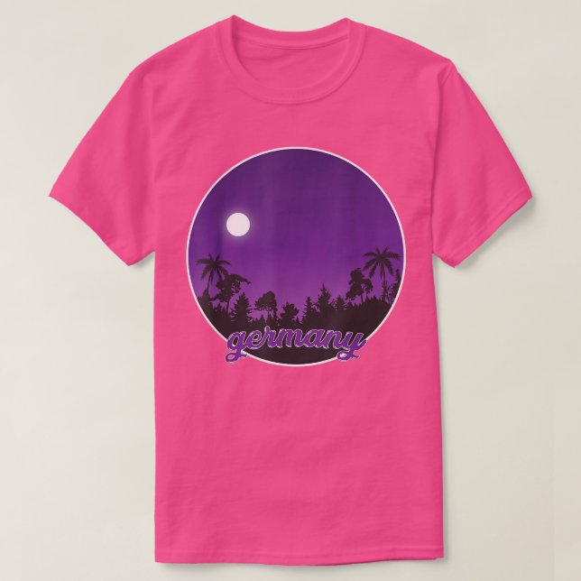 germany By night with Palms  T-Shirt (Design Front)