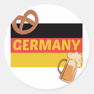 Germany Classic Round Sticker