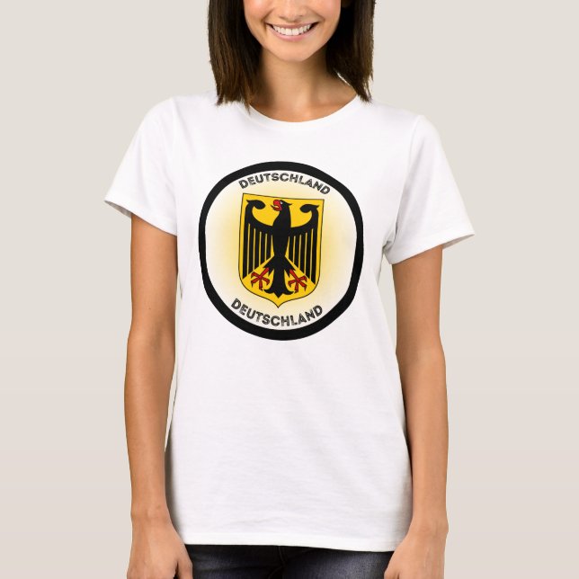 Germany Coat of Arms Circle Shape T-Shirt (Front)