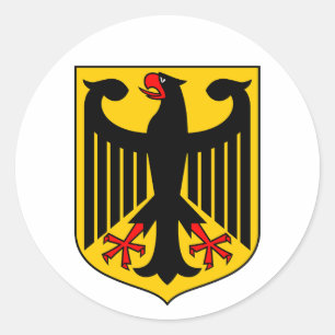 Germany coat of arms classic round sticker