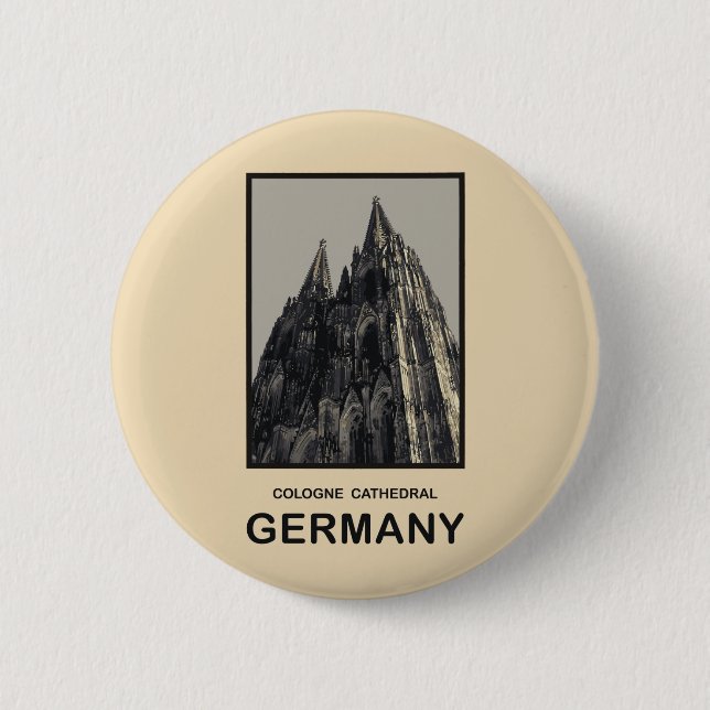 Germany Cologne Cathedral 6 Cm Round Badge (Front)