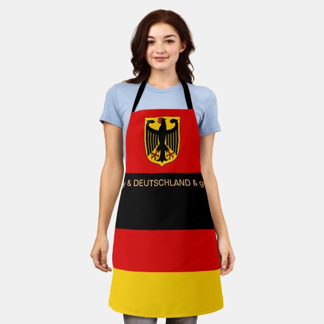 Germany Cooking, German Flag Chefs kitchen Apron (Worn)