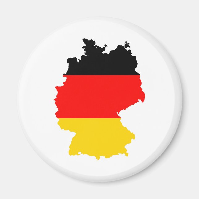 germany country flag map shape german magnet (Front)