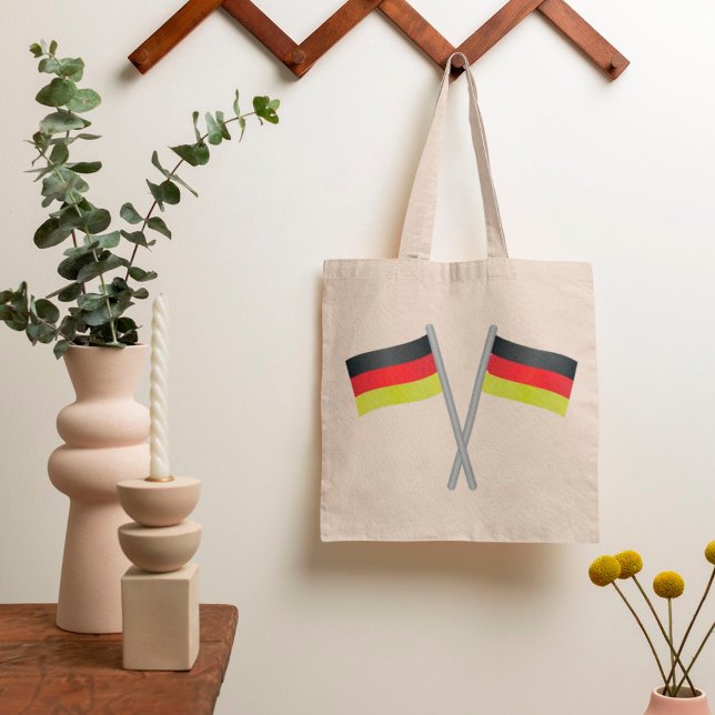 Germany Crossed Flags Pride and Heritage Tote Bag (Creator Uploaded)