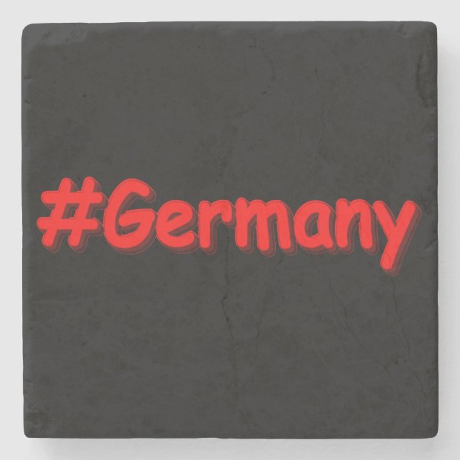 "#Germany" Cute Design. Buy Now Stone Coaster (Front)