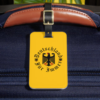 Germany/Deutschland Forever/black eagle/flag Luggage Tag